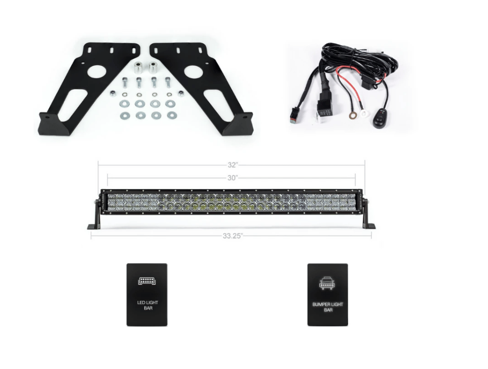 2014-2021 TOYOTA 4RUNNER 32" HIDDEN GRILLE LED LIGHT BAR BRACKETS KIT