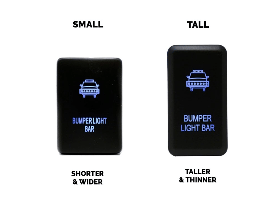 DUAL FUNCTION TOYOTA OEM STYLE "AMBER & WHITE" SWITCH TALL STYLE