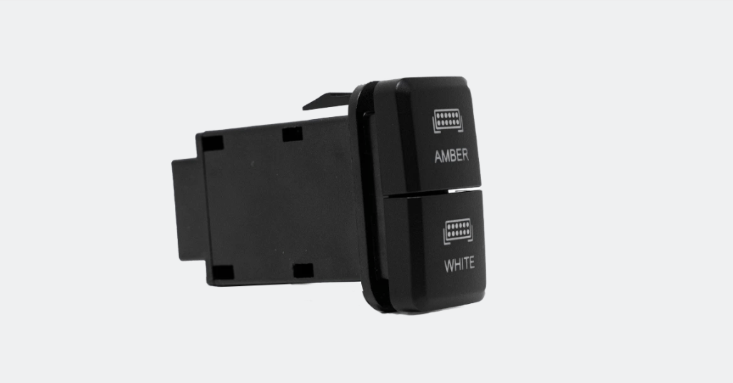 DUAL FUNCTION TOYOTA OEM STYLE "AMBER & WHITE" SWITCH TALL STYLE