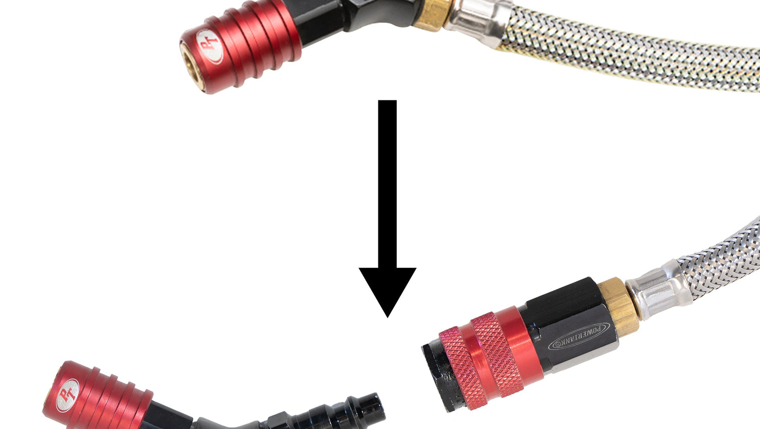 RED Upgrade Kit - Upgrade any Power Tank Tire Inflator Gauge to Quick-Switch RED Coupler