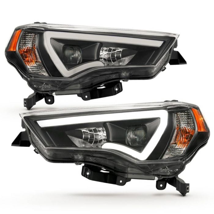 ANZO PROJECTOR LIGHT BAR STYLE HEADLIGHTS BLACK CLEAR AMBER