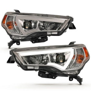 ANZO PROJECTOR LIGHT BAR STYLE HEADLIGHTS CHROME CLEAR AMBER