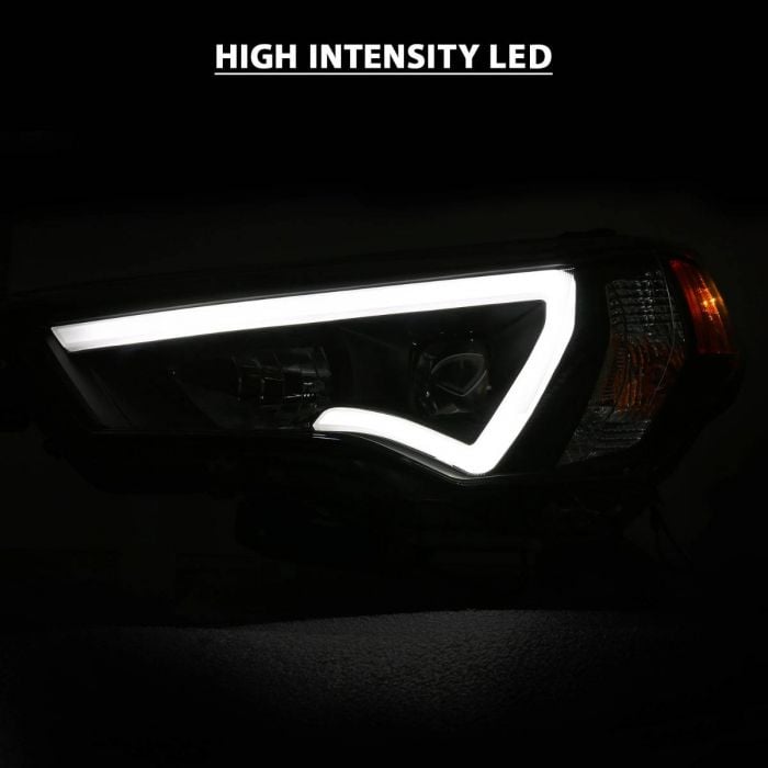 ANZO PROJECTOR LIGHT BAR STYLE HEADLIGHTS BLACK CLEAR AMBER