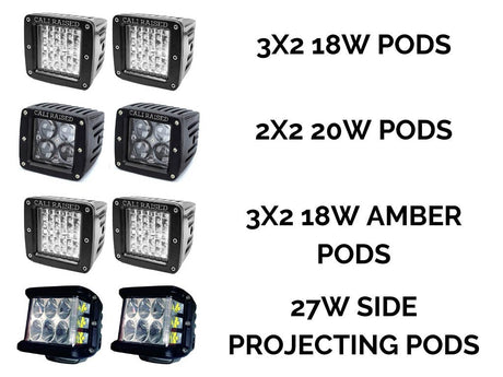 2003-2009 Toyota 4Runner Low Profile Ditch Light Brackets/Combo - Cali Raised LED