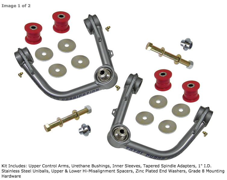 Total Chaos 05+ Tacoma, 03+ 4Runner, 07+ FJ Cruiser Upper Control Arm Kit