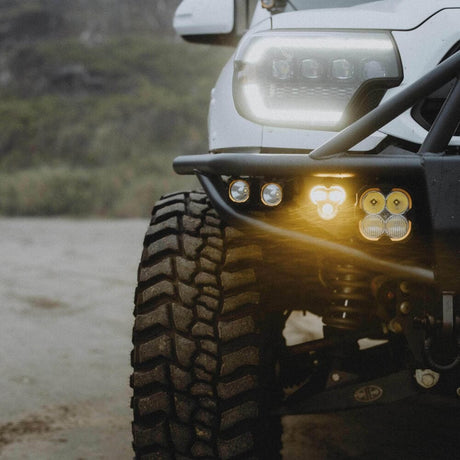 KC HiLiTES Fog Lights FLEX ERA® 3 Dual Mode SAE Fog LED Light Pods - 2-Light Master Kit - Toyota Aftermarket Bumper - # 97155