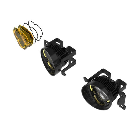 KC HiLiTES Fog Lights FLEX ERA® 3 Dual Mode SAE Fog LED Light Pods - 2-Light Master Kit - Toyota Tacoma/4Runner/Tundra - # 97154