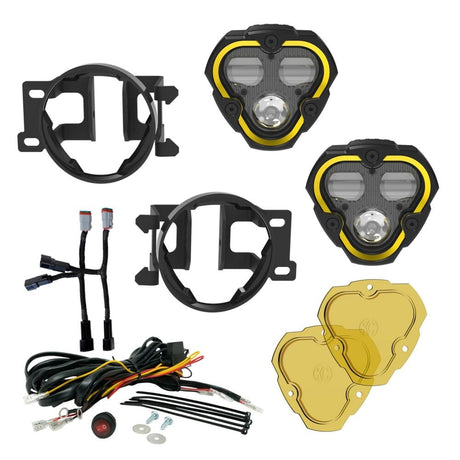 KC HiLiTES Fog Lights FLEX ERA® 3 Dual Mode SAE Fog LED Light Pods - 2-Light Master Kit - Toyota Tacoma/4Runner/Tundra - # 97154