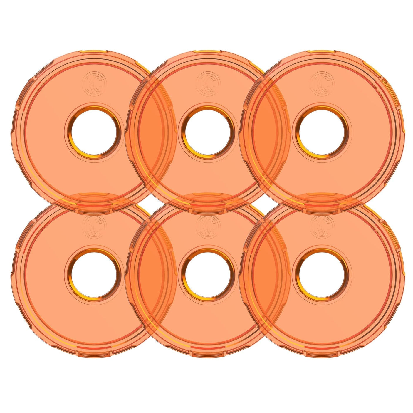 KC HiLiTES Lens Cyclone V2 LED - Replacement Lens - Amber - 6-PK - #4412