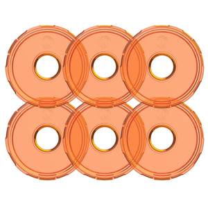 KC HiLiTES Lens Cyclone V2 LED - Replacement Lens - Amber - 6-PK - #4412