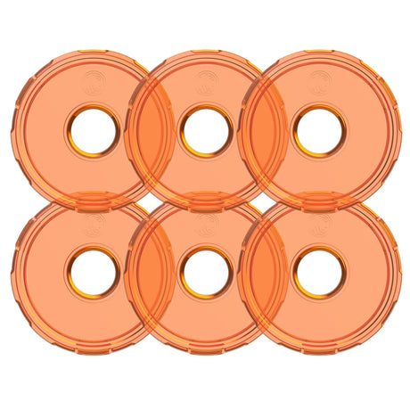 KC HiLiTES Lens Cyclone V2 LED - Replacement Lens - Amber - 6-PK - #4412