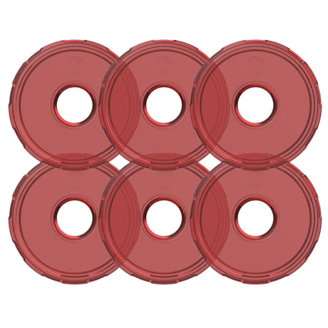 KC HiLiTES Lens Cyclone V2 LED - Replacement Lens - Red - 6-PK - #4413
