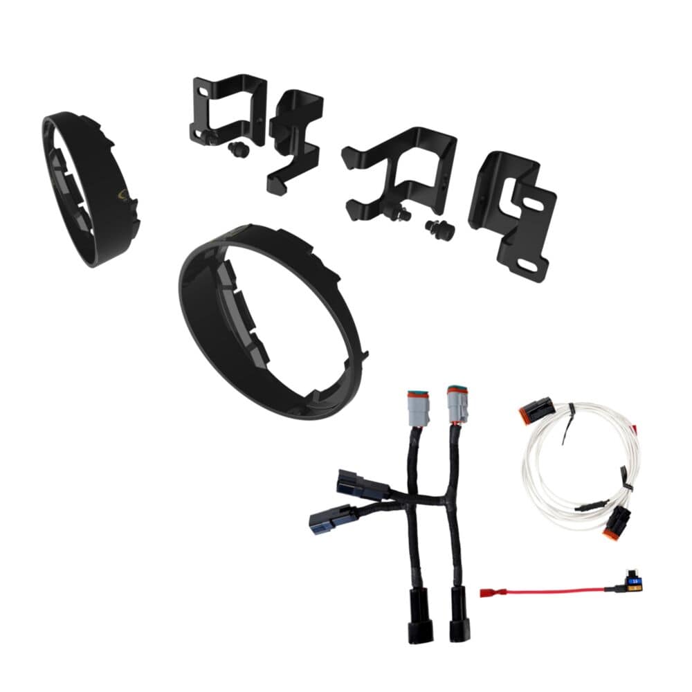 KC HiLiTES Light Mounts Bracket Set - Fog Pocket Kit for FLEX ERA® 3 - Brackets and Bezels - For Toyota Vehicles (pr) - # 7471