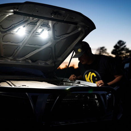 KC HiLiTES Rock Lights Cyclone V2 LED - 2-Light Universal Under Hood Lighting System - 5W Flood Beam - # 355