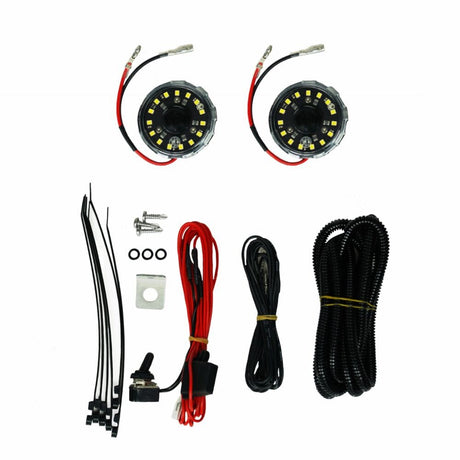 KC HiLiTES Rock Lights Cyclone V2 LED - 2-Light Universal Under Hood Lighting System - 5W Flood Beam - # 355