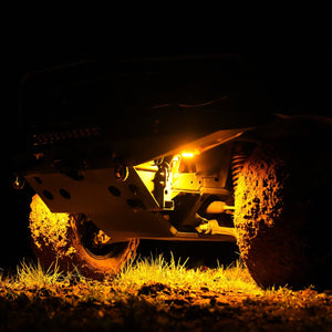 KC HiLiTES Single Cyclone V2 LED - Single Light - Amber Lens - 5W Flood Beam - #1360