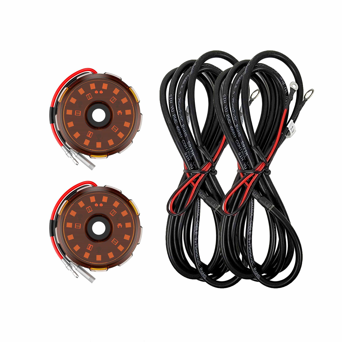 KC HiLiTES Wiring Two-Light Add-On Cyclone V2 Kit - Amber - 2.5 Meters Long - #6332